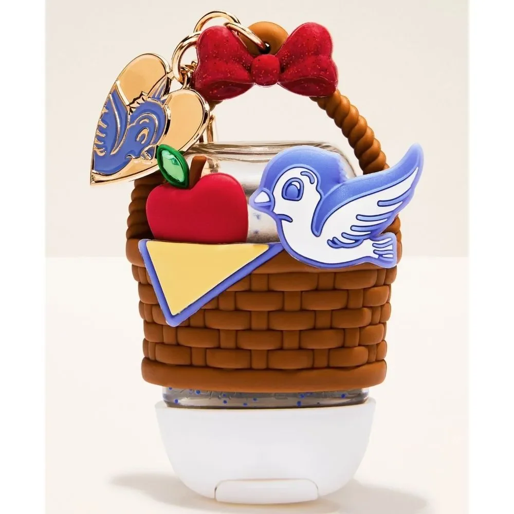 Disney Princess Snow White Hand Sanitizer Holder with Blue Bird and Red Bow NEW
